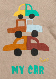 Nuribom Schlafanzug für Jungen und Mädchen_ Aufdruck mit Mein Auto